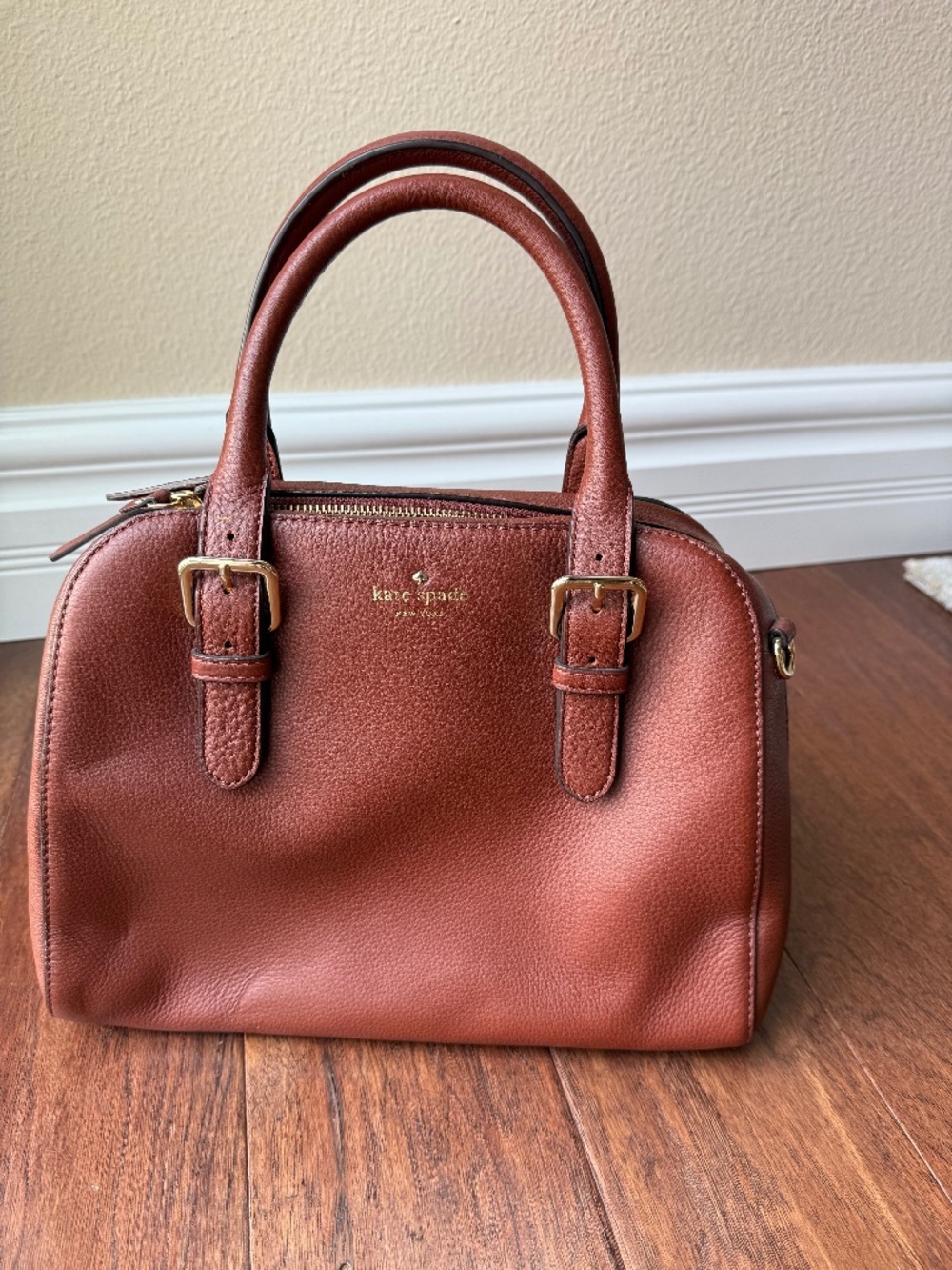 Kate spade small brown leather bag - never used